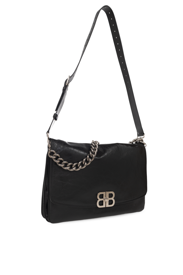 ★BALENCIAGA★ 748488 BB SOFT フラップバック L Women's Bb Soft Large Flap Bag in Black | Balenciaga US